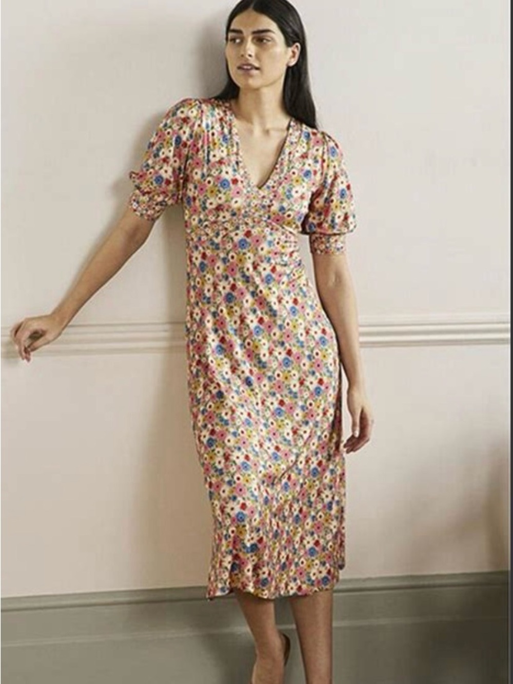 Boden Eva Floral Midi Dress